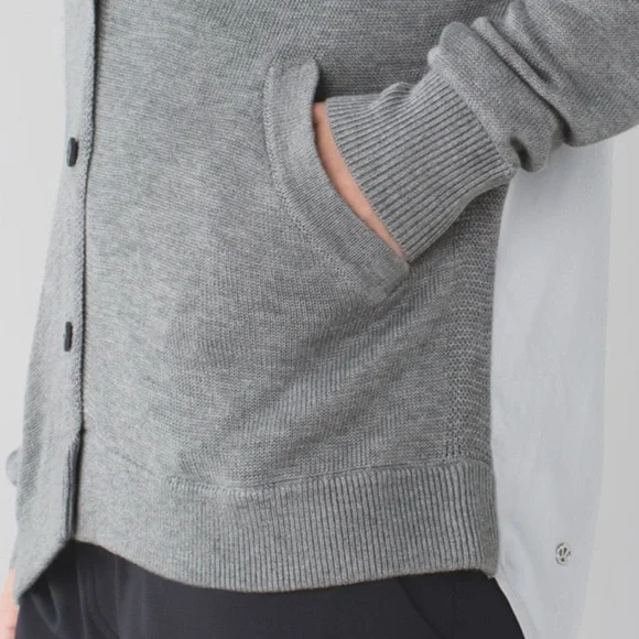 Lululemon NWOT Cardi In The Front Heathered Medium Grey / Silver Spoon - Picture 5 of 12